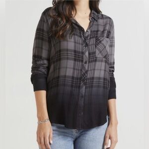 Rails Women’s Hunter Dip Dye Ombré Plaid Button Down